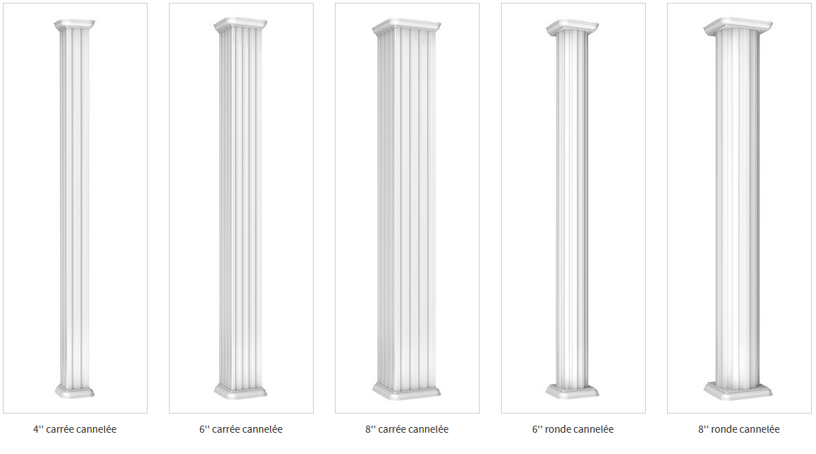 colonne aluminium cannelée