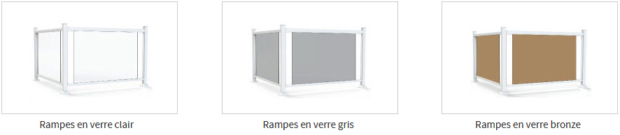 Rampes de verre et aluminium