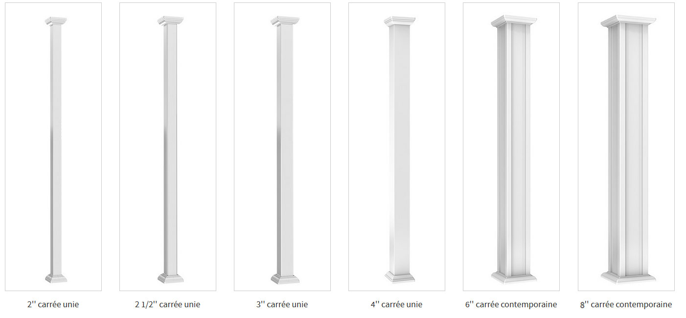 colonne en aluminium